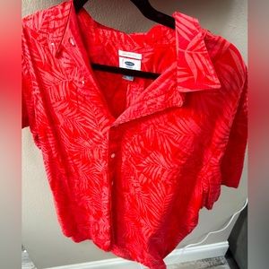 Tropical casual button down